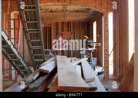 New house construction interior Stock Photo
