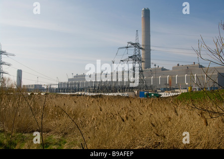 Grain Power Station On The Isle Of Grain Kent England Owned by EON Stock Photo
