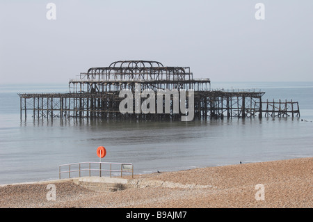 The West Pier in Brighton UK March UK Stock Photo