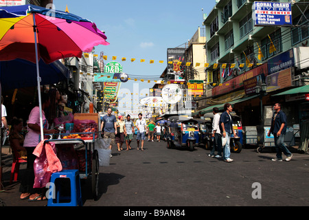 Tourists in Khao San Road, Bangkok, Thailand Stock Photo