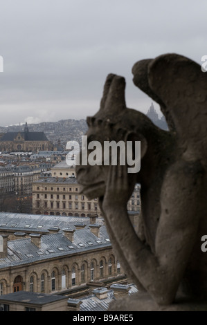 Notre Dame de Paris statue Stock Photo