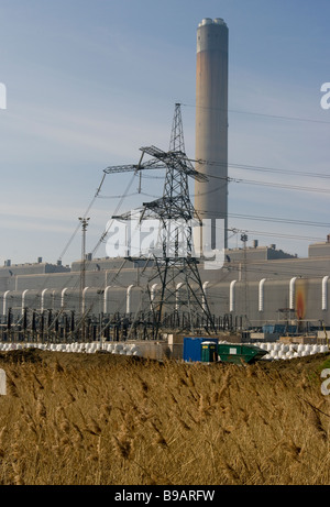 Grain Power Station On The Isle Of Grain Kent England Owned by EON Stock Photo
