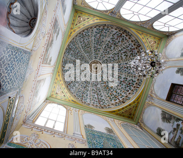 Topkapi Harem: Mother's Apartment. The highly decorated dome of the main hall of the Sultan's mother's private apartment. Stock Photo