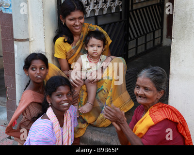 India Tamil Nadu Chennai Madras women talking Stock Photo - Alamy