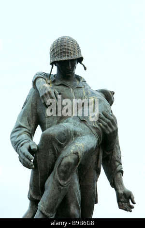 A statue memorializing in Liberty State Park, New Jersey, USA. Stock Photo