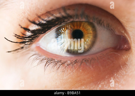 Close up of young woman eye Stock Photo