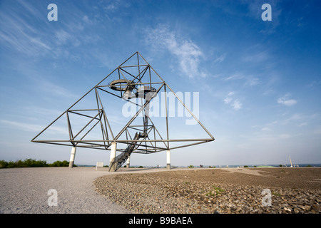 Tetraeder, sculpture on top of slag heap at Bottrop, Germany Stock Photo