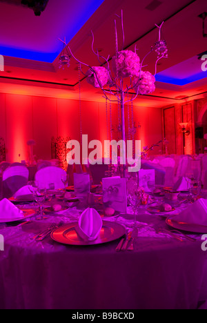 Wedding hall with special lighting Beirut Lebanon Middle East Asia Stock Photo