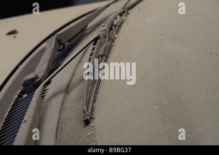 Dirty  car windshield Stock Photo