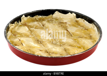 Baklava in the proces of preparation Stock Photo