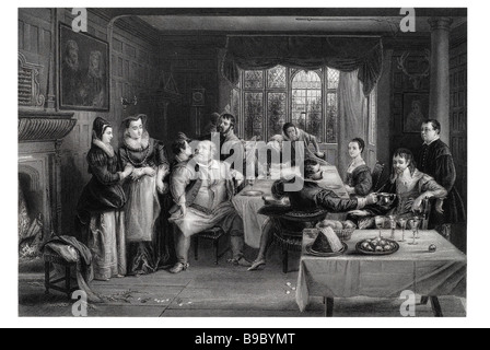 palstaff and his friends the merry wives of windsor The Merry Wives of Windsor is a comedy by William Shakespeare, first publish Stock Photo
