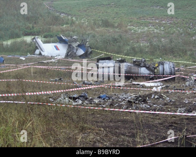 At the site of the TU 154 Pulkovo Airlines air crash near Donetsk in ...