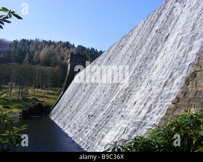 Howden dam on Derwent reservoir in the Derbyshire Peak District Stock Photo