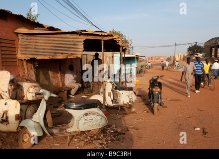West Africa Burkina Fasso Ougadougou city centre street scene Stock Photo