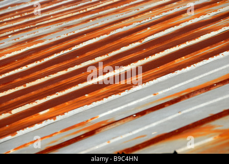 Rusted tin roof Stock Photo