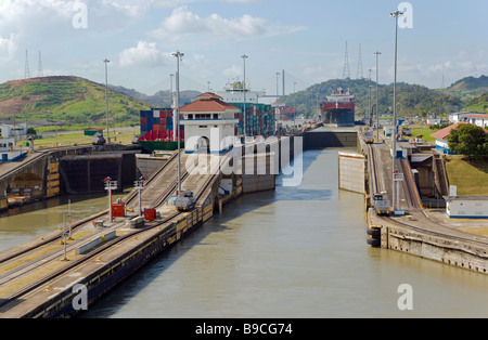 Pedro Miguel Locks Panama Canal Stock Photo