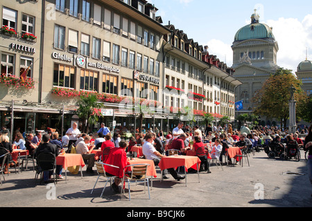 city centre at the Bärenplatz of Bern Switzerland Stock Photo