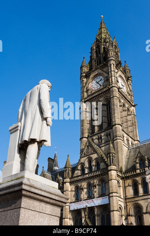 The Town Hall designed by the architect Alfred Waterhouse, Albert Square, Manchester, England Stock Photo