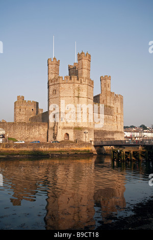 Caernarfon Castle Gwynedd North Wales UK United Kingdom EU European Union Stock Photo
