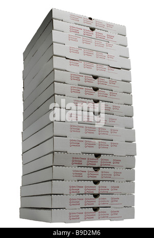 Stack of Pizza boxes Stock Photo - Alamy