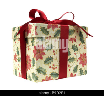 Gift Present Box with bow Stock Photo