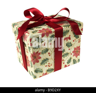 Gift Present Box with bow Stock Photo