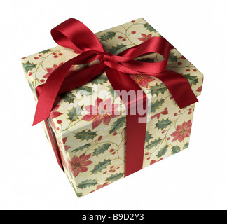 Gift Present Box with bow Stock Photo