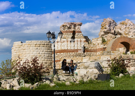 Tracian ruins Black Sea coast Nesebar  Bulgaria Stock Photo