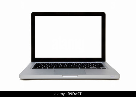 LAPTOP COMPUTER ISOLATED ON A WHITE BACKGROUND WITH CLIPPING BATH Stock Photo
