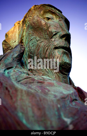 St Cuthbert's Statue Stock Photo