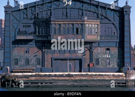 Pier 54 on Hudson River Stock Photo