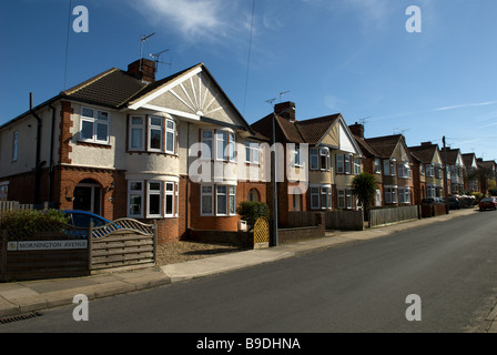 Residential street, Ipswich, Suffolk, UK. Stock Photo