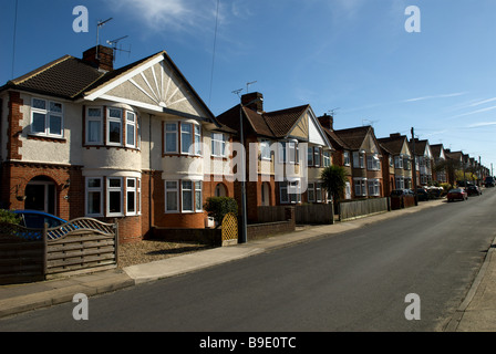 Residential street, Ipswich, Suffolk, UK. Stock Photo