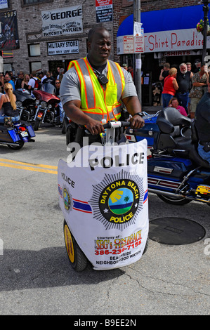 Daytona Beach Florida Biker Week police on Segway patrol streets Stock Photo