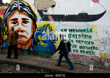 Mural art on a building in Bogota, Colombia Stock Photo