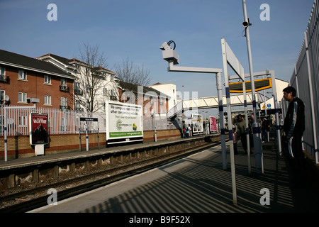 Abbey Wood Train Station platform, London, England, United Kingdom ...