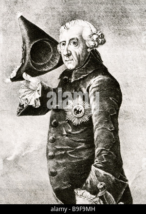 FREDERICK II known as FREDERICK THE GREAT King of Prussia 1712 to 1786 Stock Photo