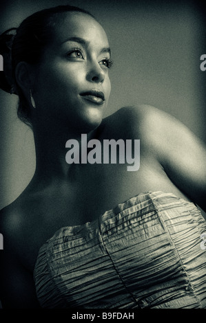 Close-up of young woman posing Stock Photo