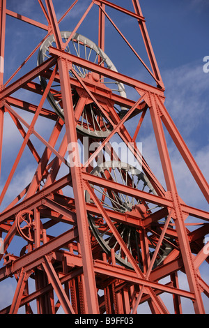 Winding Gear at the former Frances Colliery viewed from the Fife Coastal Path Stock Photo