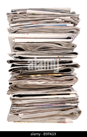 A Stack Of Old Newspaper For Recycle Stock Photo - Alamy