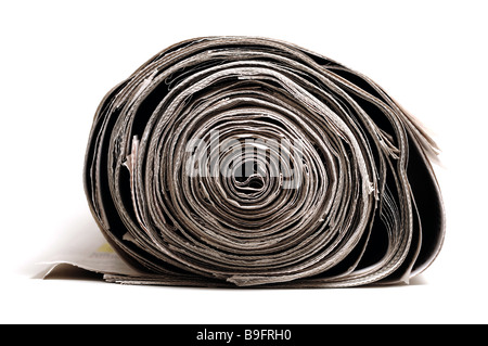 Roll of newspapers Stock Photo
