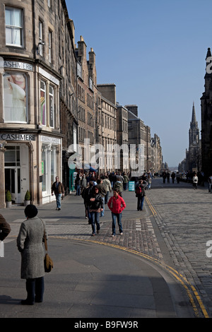 Royal Mile, High Street, Edinburgh Scotland, UK, Europe Stock Photo