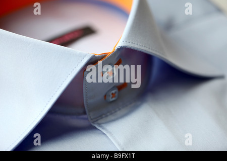 Men's shirts collar close-up Stock Photo