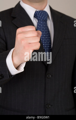 Businessman with clenched fist Stock Photo