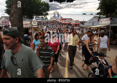 Crowd at the Dutchess County Fair in Rhinebeck, New York Stock Photo