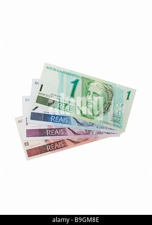 brazilian real notes Stock Photo