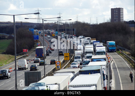 Motorway Hold Up, M6, Birmingham Stock Photo - Alamy