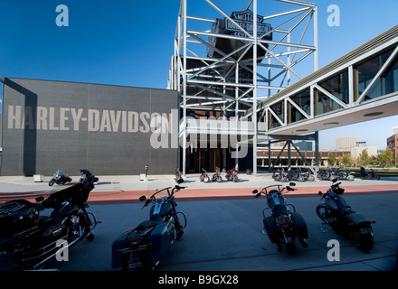 Harley Davidson Museum in Milwaukee Wisconsin Stock Photo