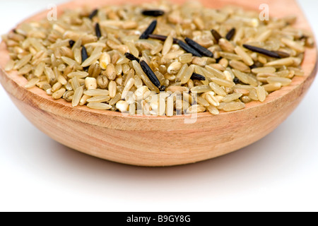Wild rice on white background Stock Photo