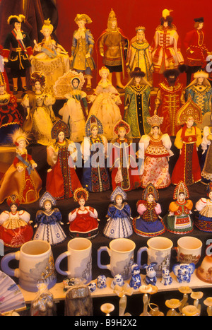 souvenir stall in arbat mall moscow russia Stock Photo
